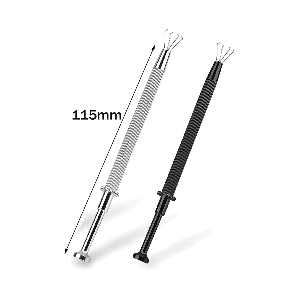 2Pcs 4 Prongs Jewelry Pick Up Holder Tool Prong Tweezer Bead Catcher Grabbers For Small Parts Pickup  Electronic Component Tools