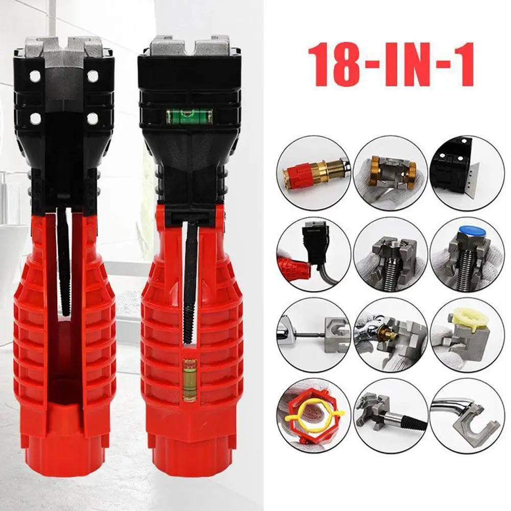 18 in 1 Faucet and Sink Installer Tool Multi-Functional Plumbing Wrench Disassembly Faucet Pipe Sink Sanitary Installation Tools