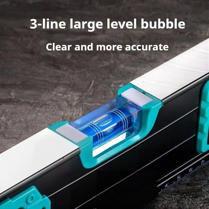 Household Level Ruler High-precision Magnetic Measuring Tool Multi-functional LCD Display Horizontal Ruler Portable Gauging Tool
