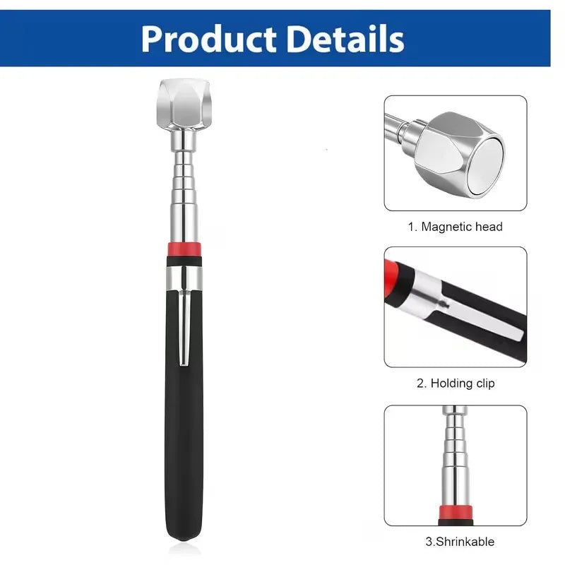 Heavy-Duty Magnetic Pick-Up Tool with Telescopic Rod 16 Strong Magnetism for Car And Home Use