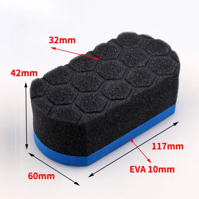 Easy Grip Soft Applicator Pad Tire Dressing Shine Applicator Car Detailing Foam Sponge Tool Dressing Pad Tire Cleaning Sponge