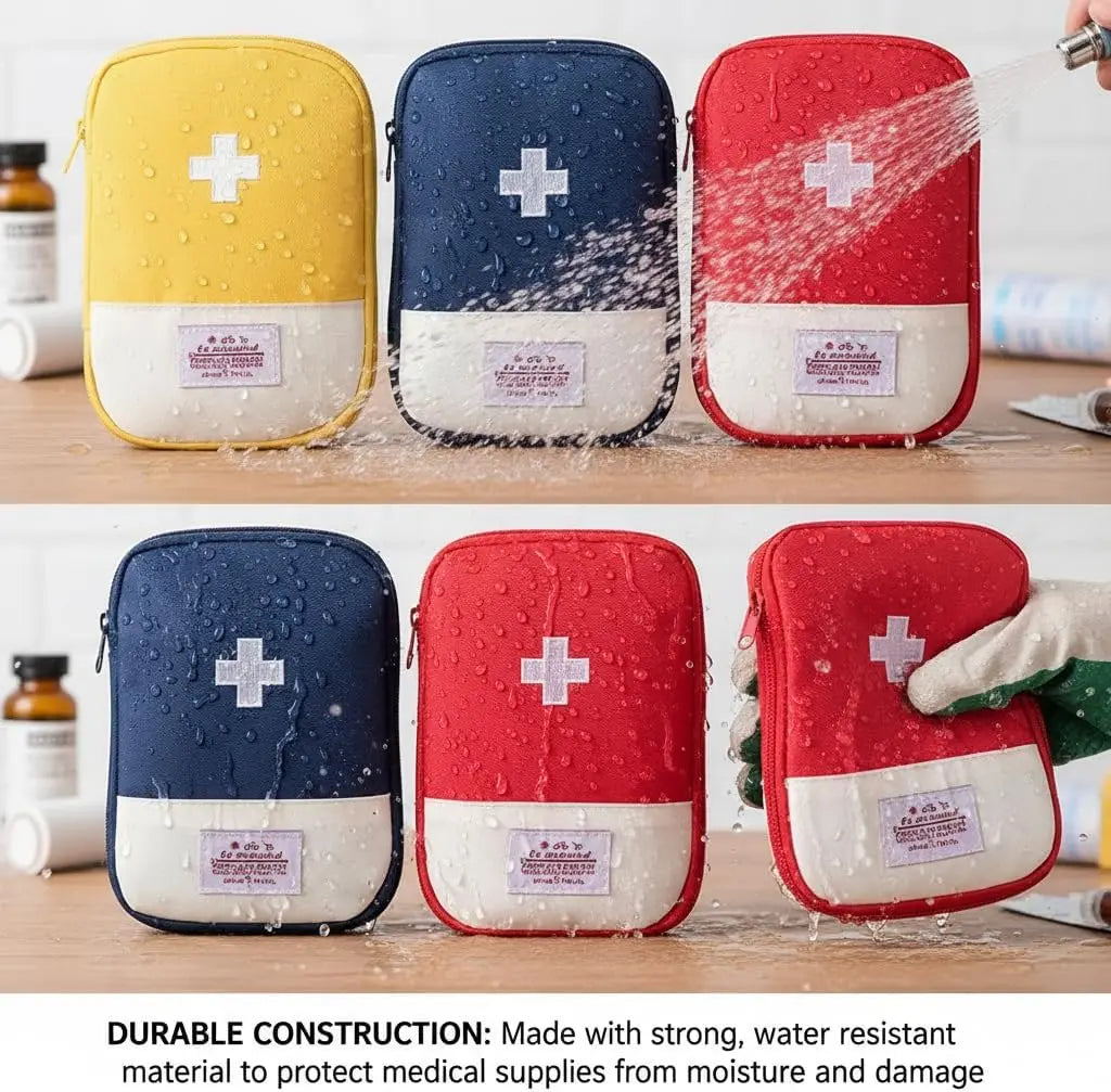 Travel First Aid Kit Medicine Bag Storage Aid Pouch Multi-Function Emergency Medicine Storage Health and Household Outdoor First