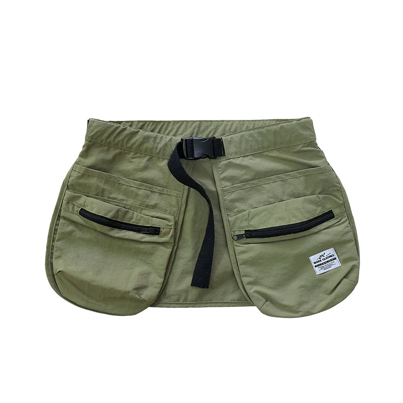 Multi Pocket Zipper Waistband, Apron, Waist Bag, Comfortable Multifunctional, Niche Tourism, Sports, Fitness, Cycling, Fishing