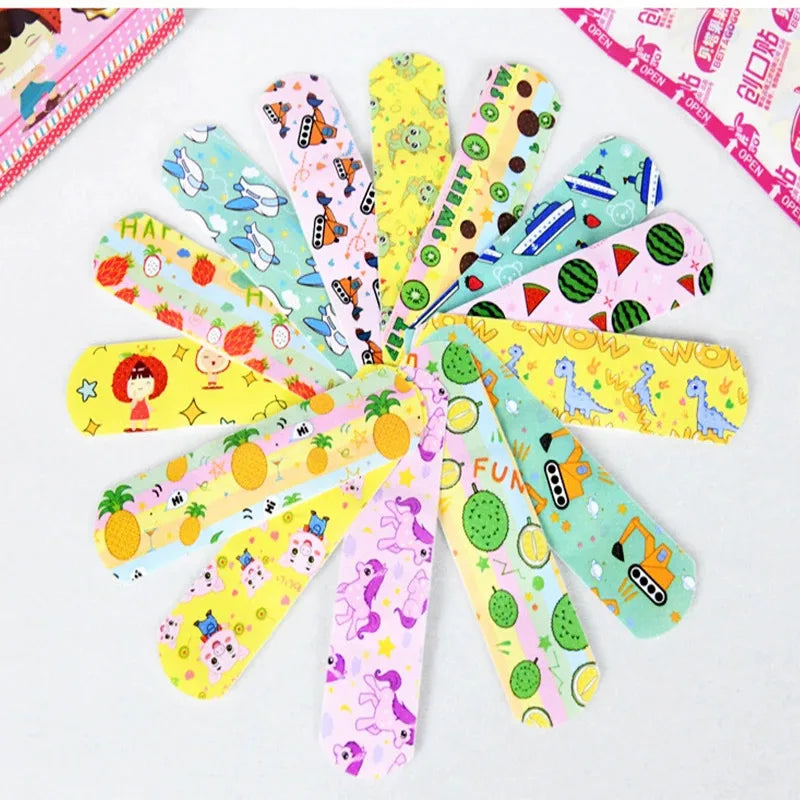 10-480Pcs Cartoon Animal Pattern Waterproof Hemostasis Kids Band Aid Stickers Adhesive Bandage Plasters for Children