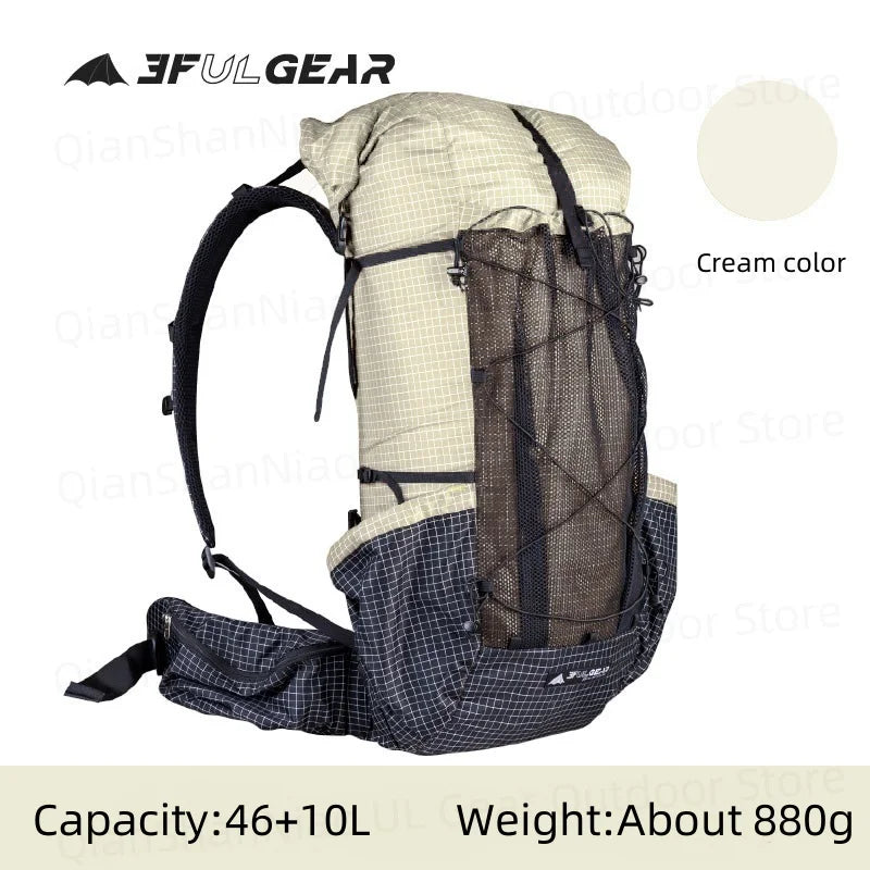 3F UL GEAR QiDian Pro Backpack Waterproof Outdoor Camping Pack Hiking Bag Climbing Qi Dian UHMWPE UltraLight Trek Men Women 46L