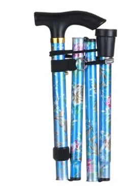 5Level Adjustable Foldable Flower-shaped Aluminum Alloy Walking Stick Portable Elderly Walking Stick Suitable for Outdoor Hiking