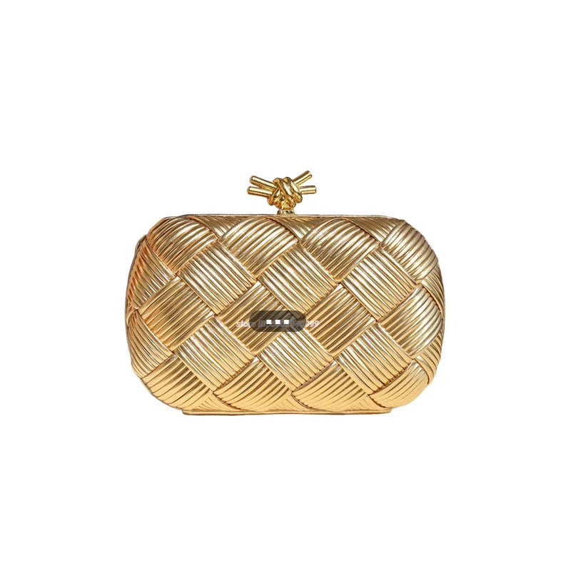 Purses and Handbag Luxury Designer Brand Handwoven Shoulder Bag Women's Bag Wedding Silver Evening Clutch Bag Purse Bag Gold Bag