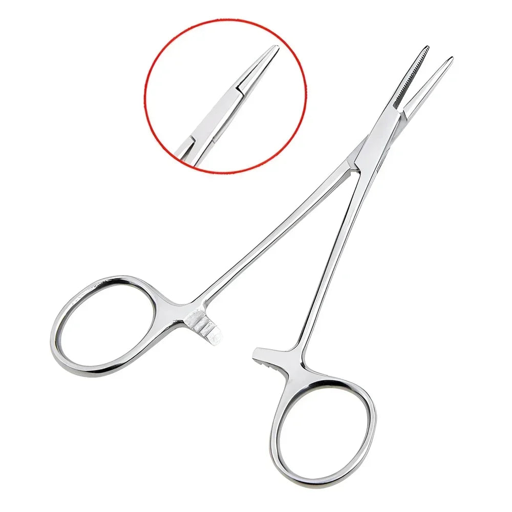 1pc Stainless Steel Pet Dog Cat Ear Hair Tweezers Curved Tip Cleaning Clamp Animal Hair Trimming Tool Hand Tools 12.5/16/18cm