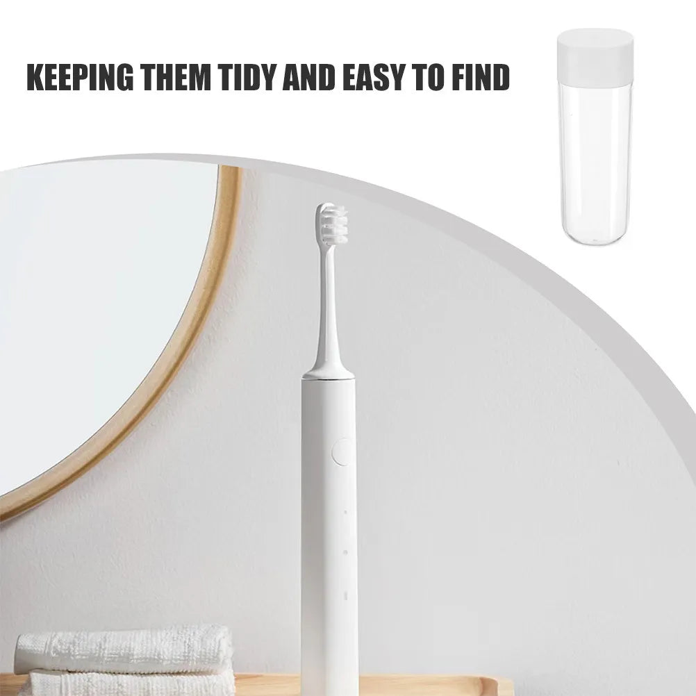 4Pcs Transparent Toothbrush Head Cover Travel Storage Case Portable Electric Brush Head Holder Compact Lightweight Clean