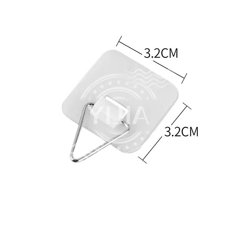 10PCS Invisible Adhesive Plate Hanger Self-Adhesive Wall Dish Hanging Hook Vertical Pictures Holders Home Art Decor Accessories