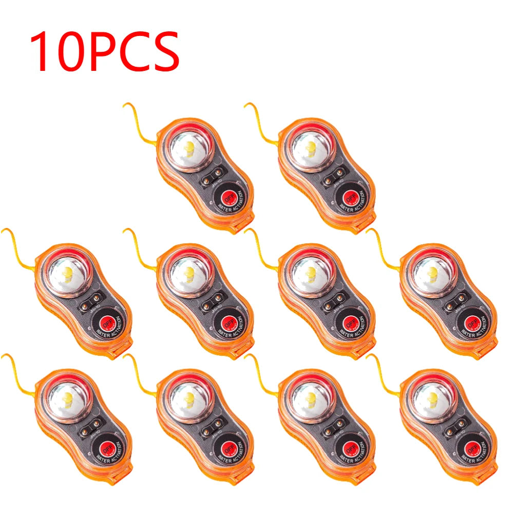 1-10pcs LED Life Jacket Light Energy-Efficient Waterproof Emergency Signal Light Easy Operation Lightweight Outdoor Accessories
