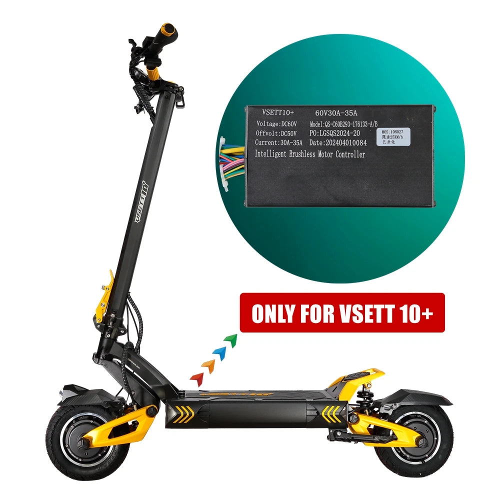 Original VSETT 10+ Intelligent Brushless Controller Only for VSETT 10+ Electric Scooter Integrated 2 in 1 with Hall of Sine Wave