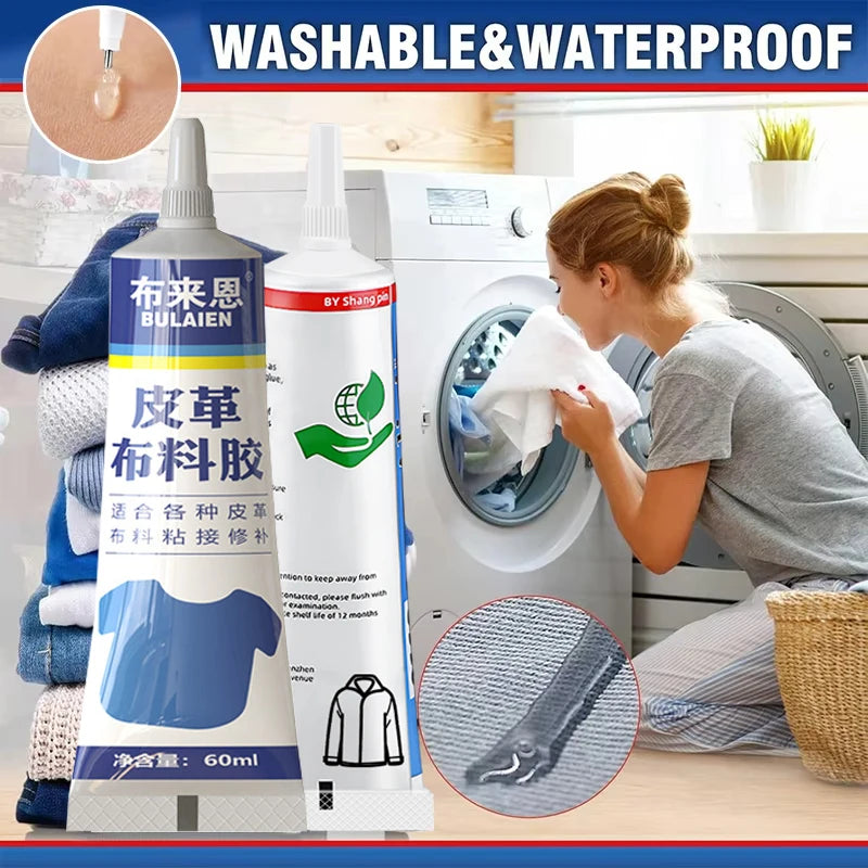 15/60ml Fabric Glue Quick Dry Fabric Patching Glue Versatile Fabric Repair Seam Adhesive Waterproof Agent for Clothing Textiles