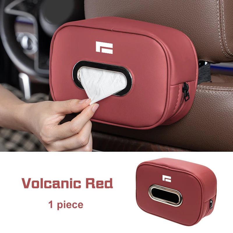 Microfiber Leather Backrest Tissue Bag Armrest Storage Box Car Accessories for BAIC Polestone Rox 01 Jishi 01