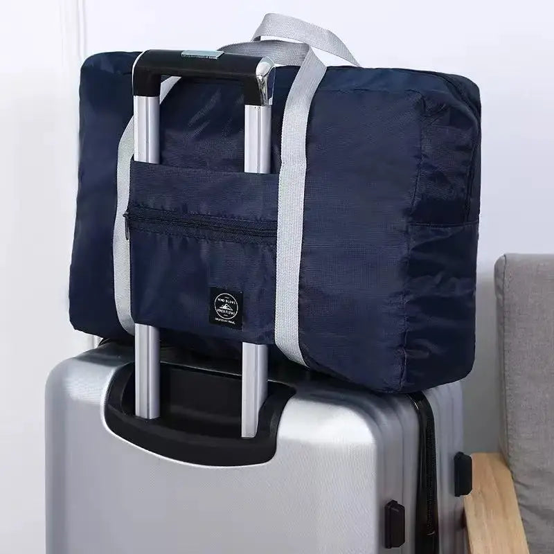 Foldable Travel Duffle Bag Large Capacity Nylon Carry On Handbag Lightweight Multifunctional Storage Tote for Airplane Weekend