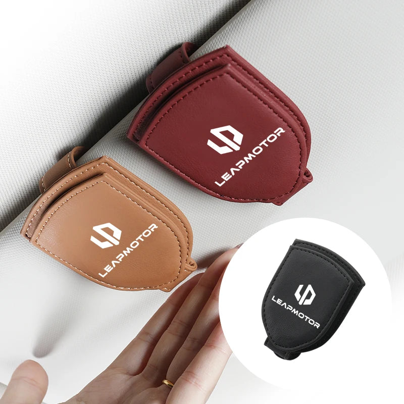 Sunglasses Holder Car Sunshades Magnetic Sunglasses Clip Ticket Clip For Leapmotor T03 S01 C11 C01 Leap Motor