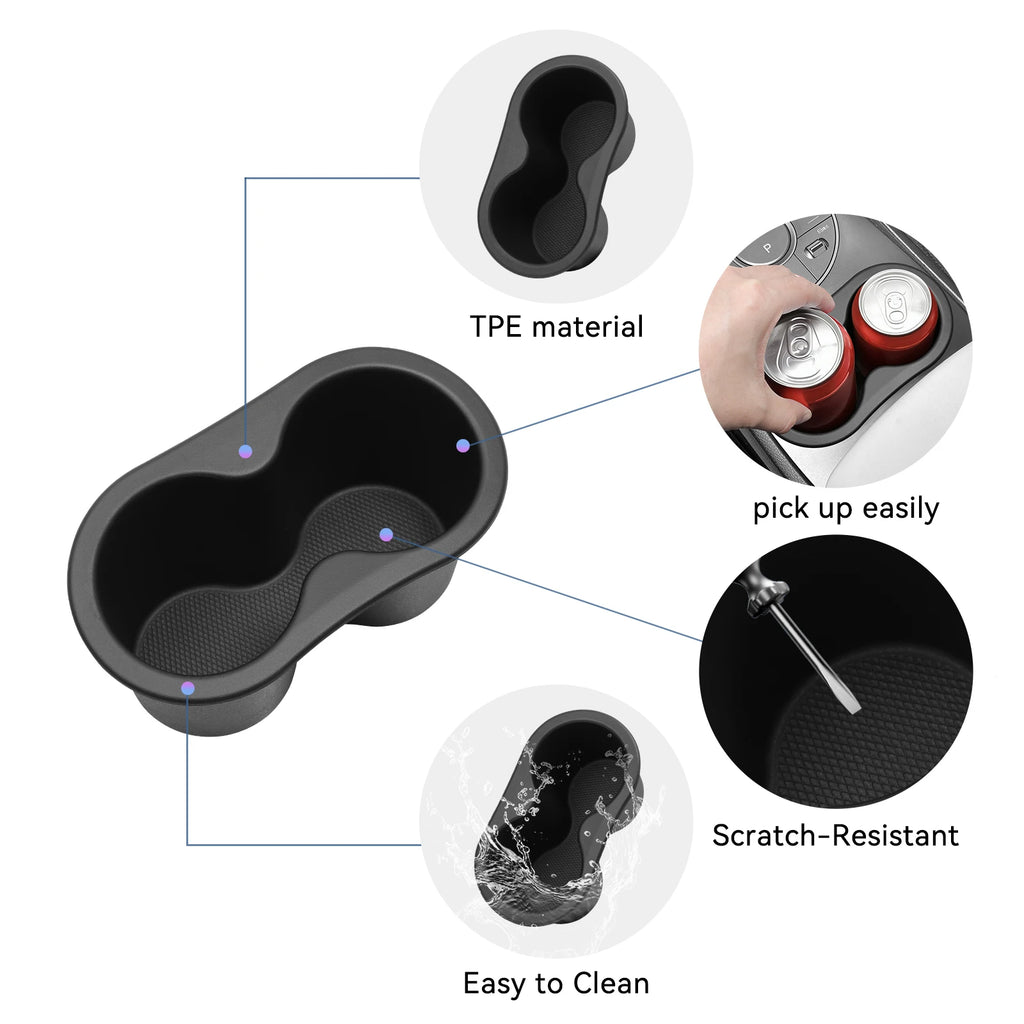 SMABEE for BYD Seal 05 DM-i 2025 Central Console Water Cup Holder Car Interior Accessories Drinks Holder Storage Case TPE