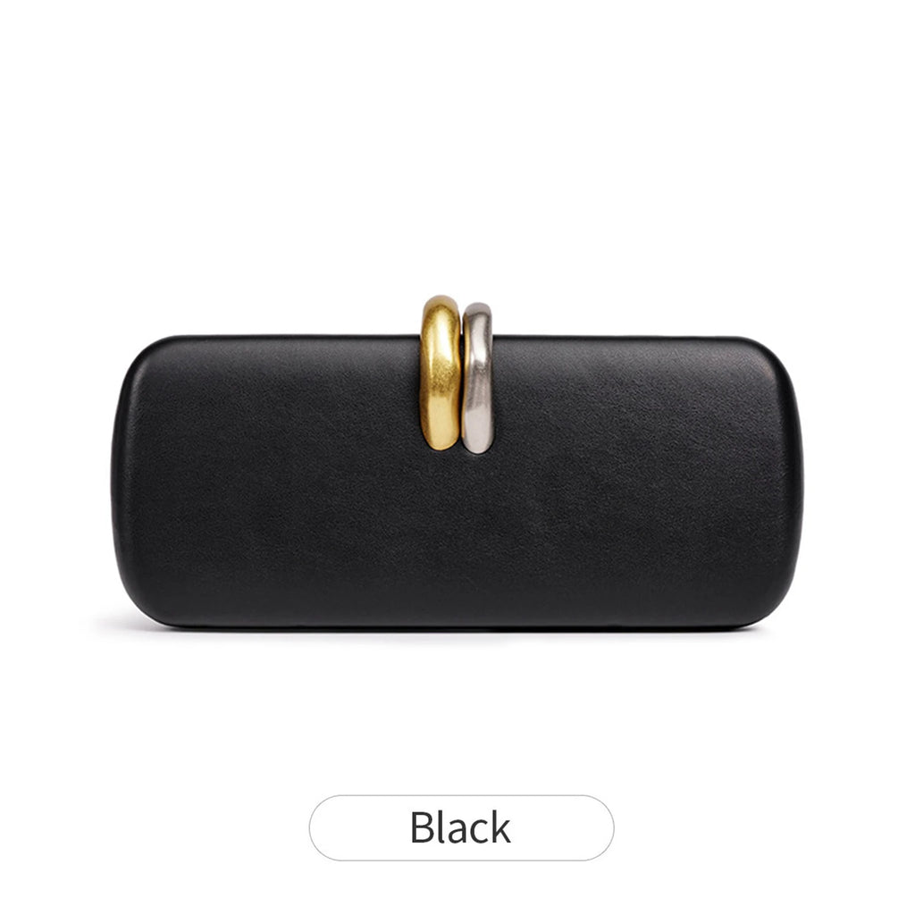 Fashion Women Handbag high-end metal double ring buckle design Evening Bag for Weddings,Parties,dance party Ladie’s CrossbodyBag