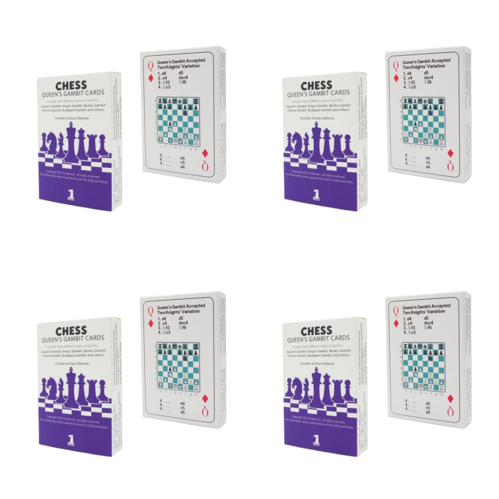 Benoni Chess Opening Cards - Best Gift for Chess Lovers to Study Chess Strategy, Tactics, Opening Moves - Ajedrez