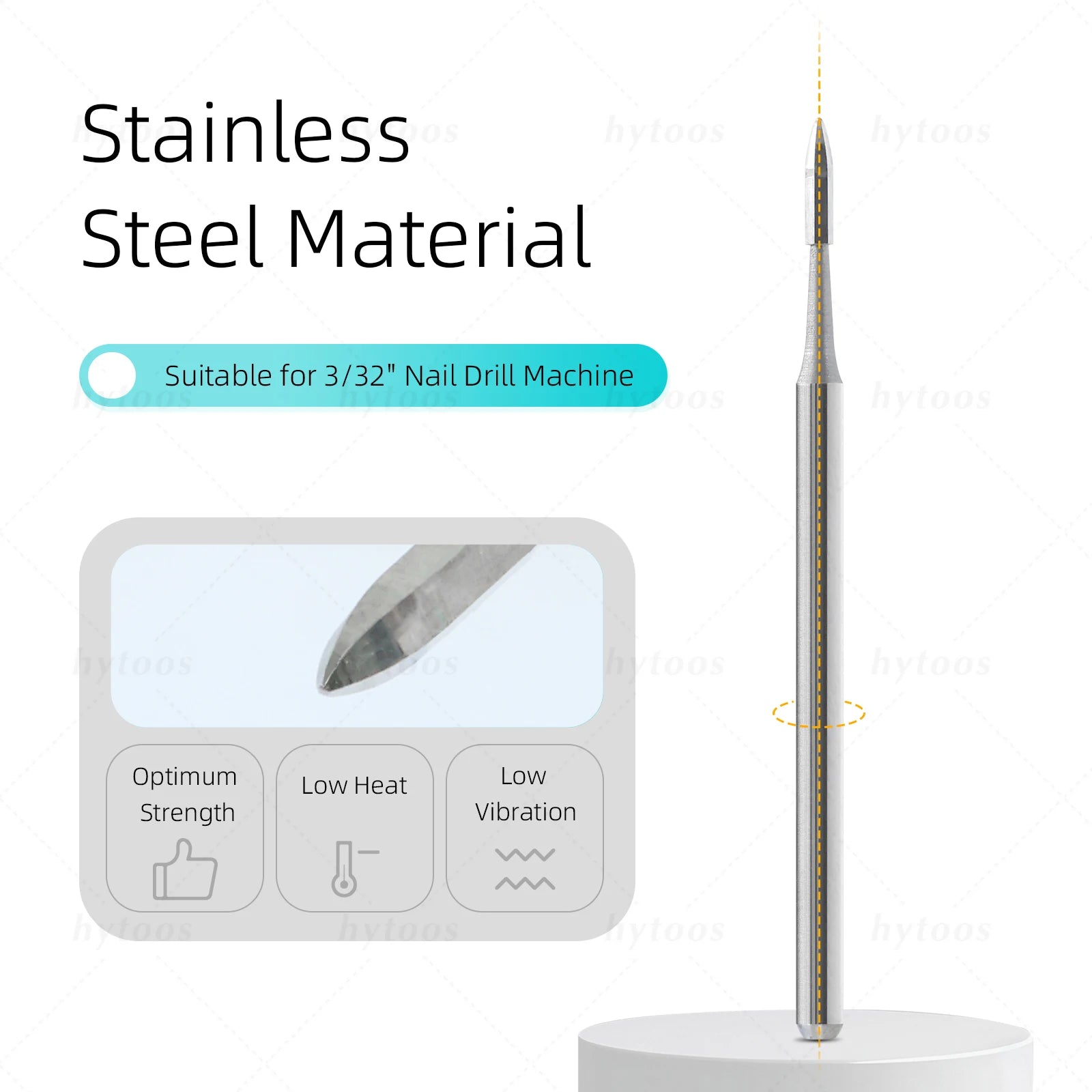 HYTOOS Hexagon Carbide Nail Drill Bits Cuticle Cleaner Flame Bit for Nail Drill Pro Manicure Dead Skin Removal Nail Prep Tools