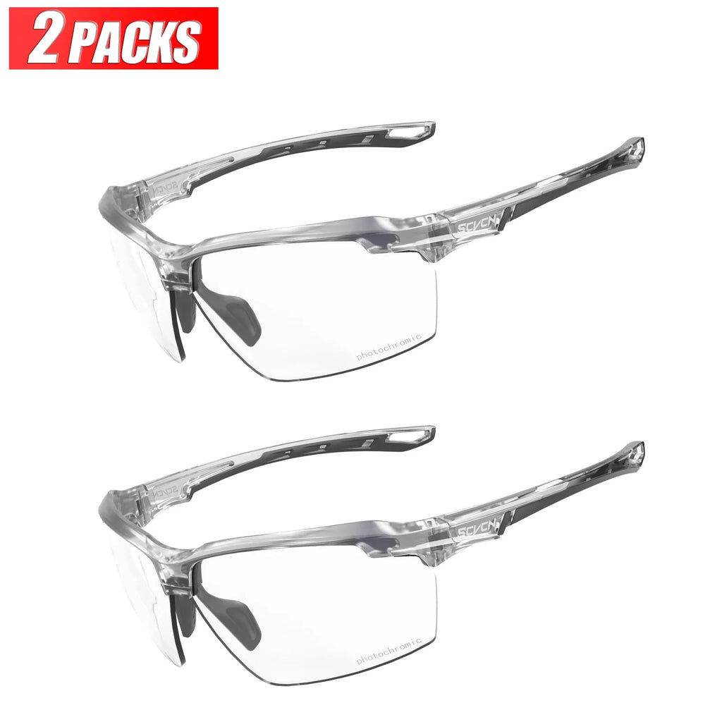 3PACKS SCVCN Hiking Eyewear Photochromic Cycling Sunglasses Glasses Bike MTB Bicycle Golf UV400 Sports Glasses for Men Women