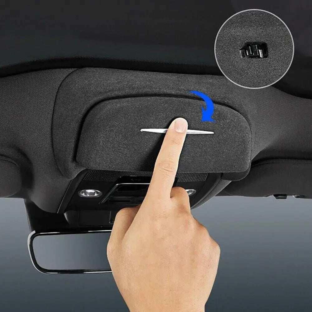 Car Glasses Case For BYD Seal Sunglasses Storage Box ABS / Suede Ceiling Glasses Holder Organizer Auto Interior Accessories W5O8