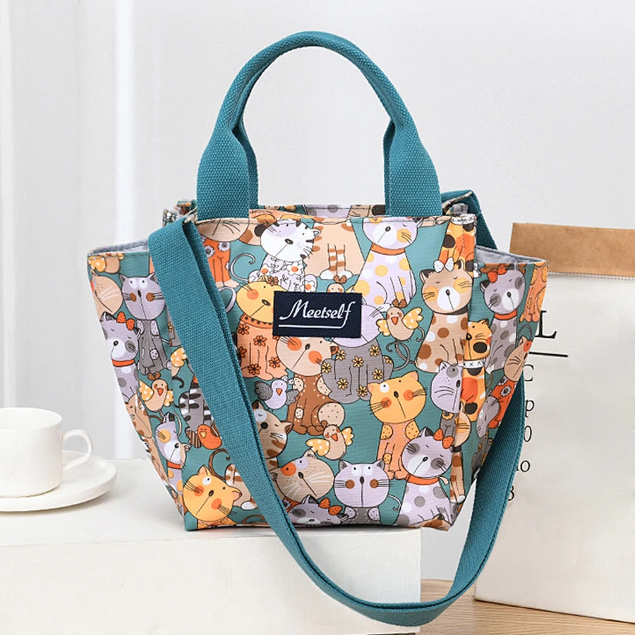 Crossbody handbag, tote bag, large capacity meal bag storage bag