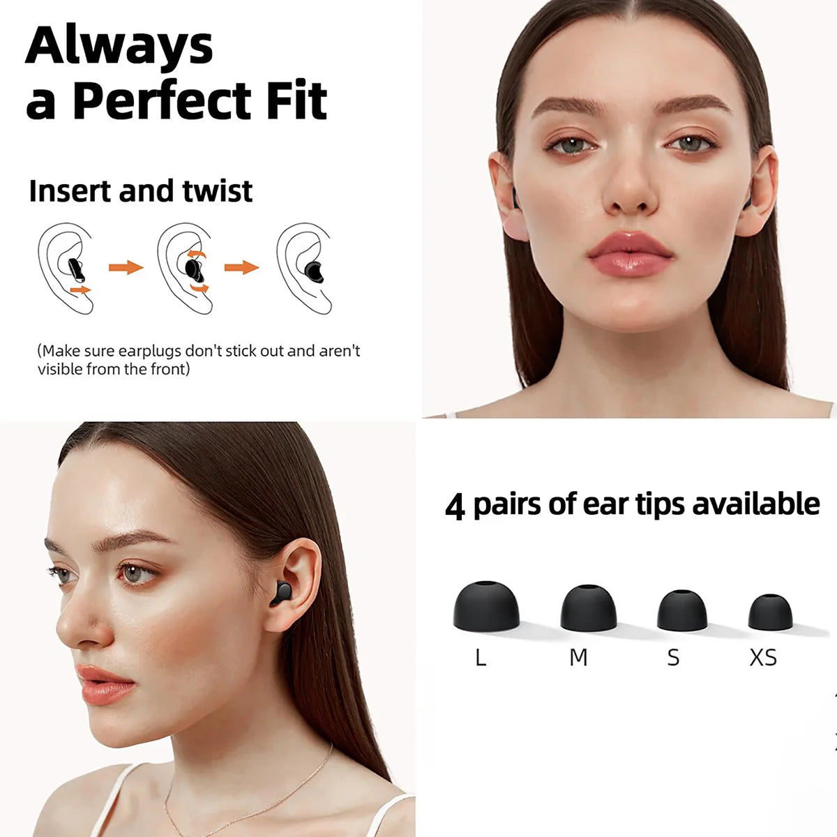 Quiet Ear Plugs for Sleeping Noise Reduction Super Soft Reusable Hearing Protection Anti Noise Earplugs for Concerts Travel Work