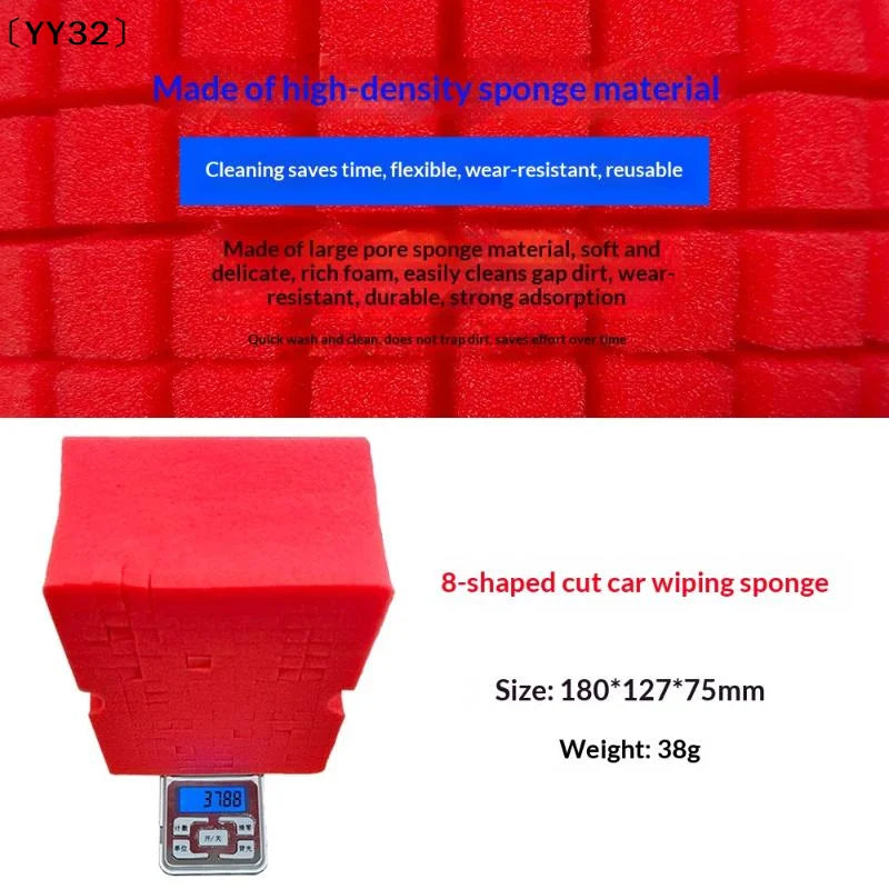 Large Size Car Washing Sponge Block Cut Soft Grid Foam Sponges Strong Water Absorption Home Car Wash Tool Cleaning Brushe〔YY32〕