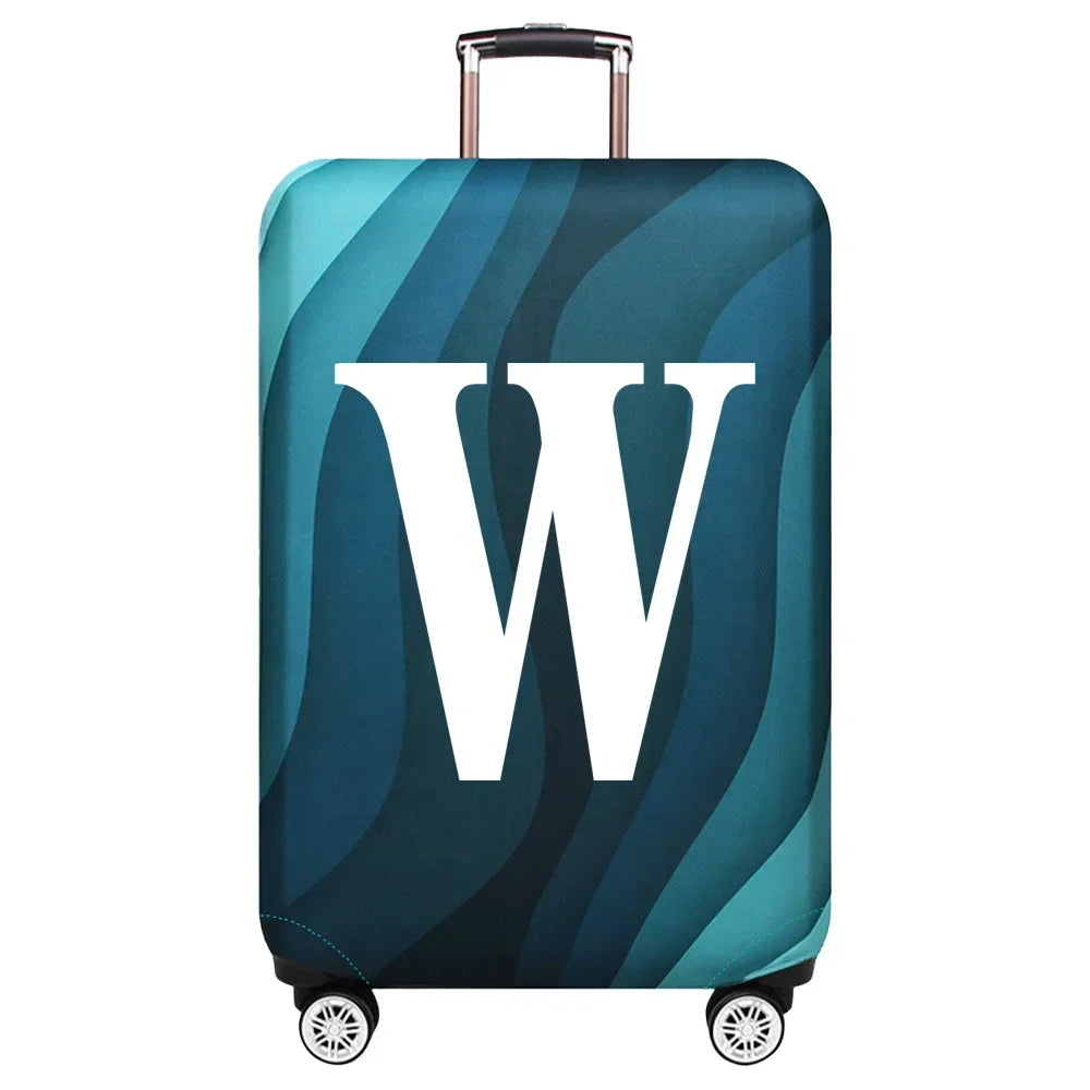 Luggage Cover Travel Suitcase Protective Cover White Series Dust-Proof Stretch Fabric for 18-32inch Baggage Case