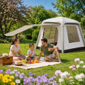 Inflatable Camping Tent for Family Outdoor Travel Waterproof Air Tube Tent Portable Glamping Tent with Pump