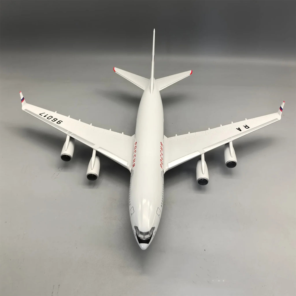 New 46cm Russian Il-96 Airplane Model Toy Kit with Landing Gear Wheels Light For Collections and Displays or Gift