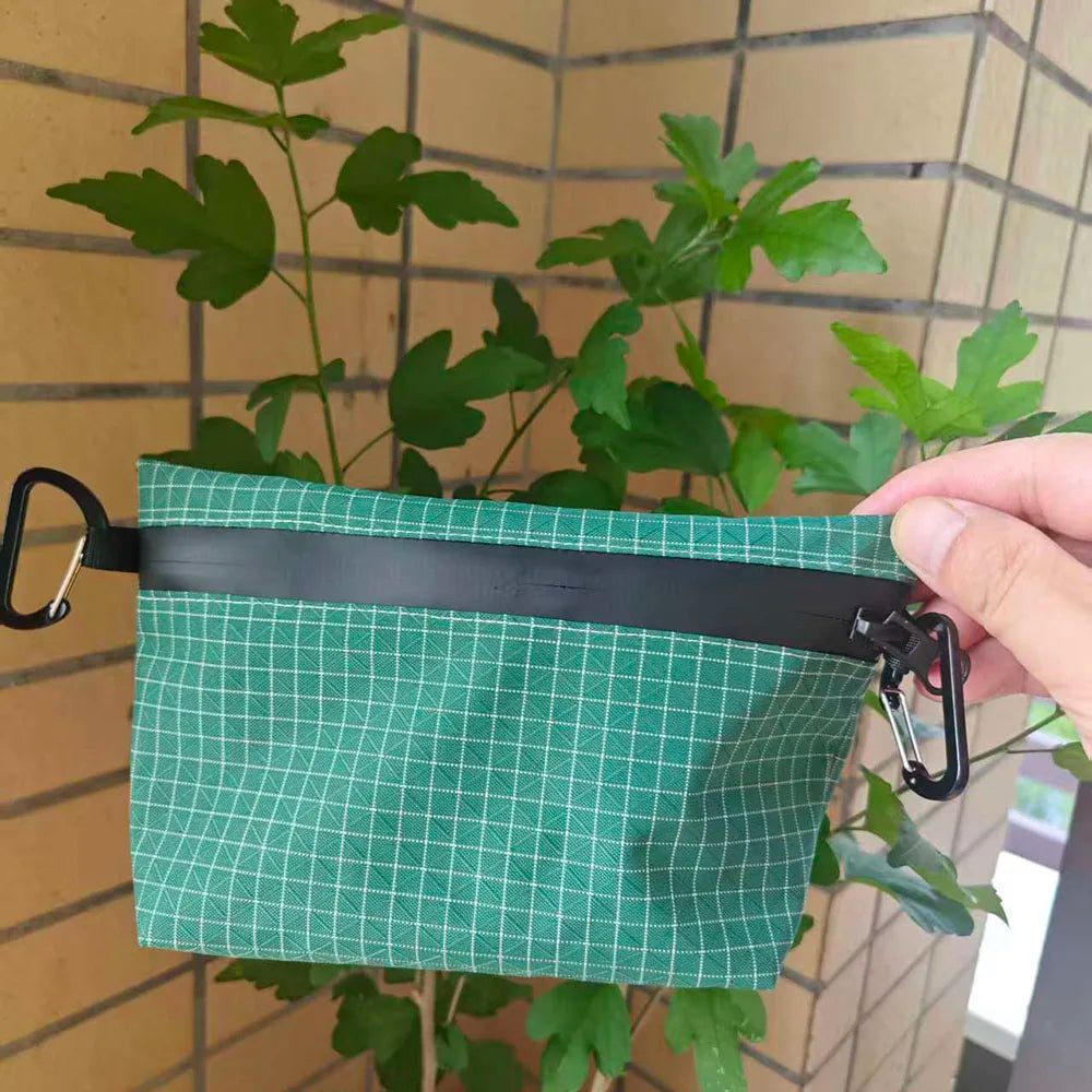 16g Lightweight Waterproof EDC Pouch for Outdoor Hiking Camping with Zipper and Passport Storage