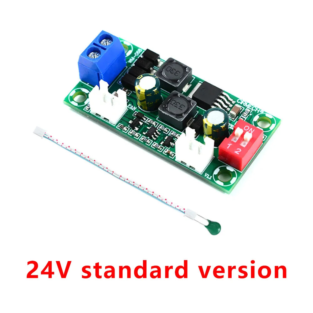 Electronic Thermostat Temperature Control Fan Module DC12V 24V Speed Controller Temperature Control Board Cooling Module