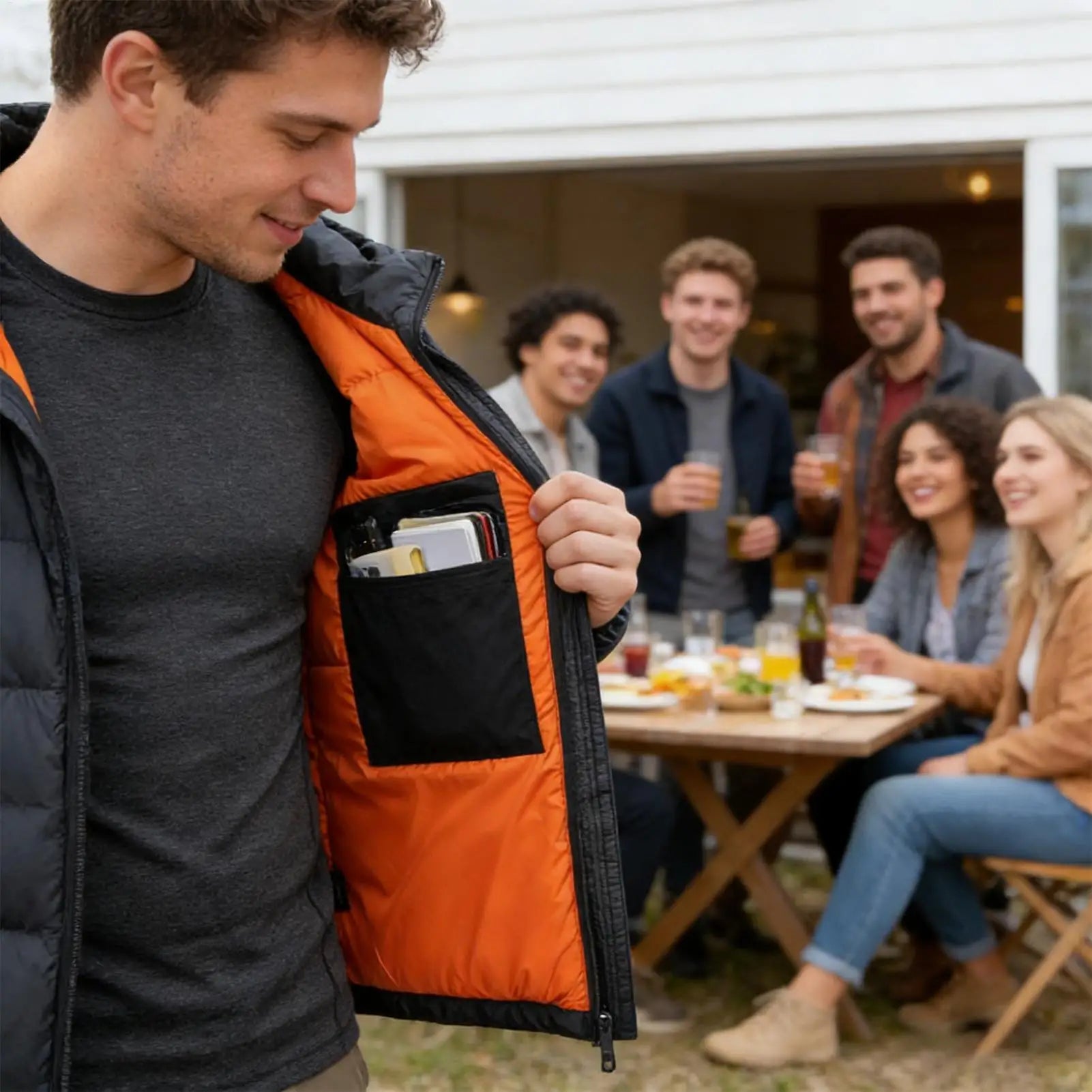 Anti-Theft Clothing Pocket Sew-In Security Zipper Pouch For Jacket Coat Hoodie, Hiddens Pocket For Travel Detachable Side Pocket