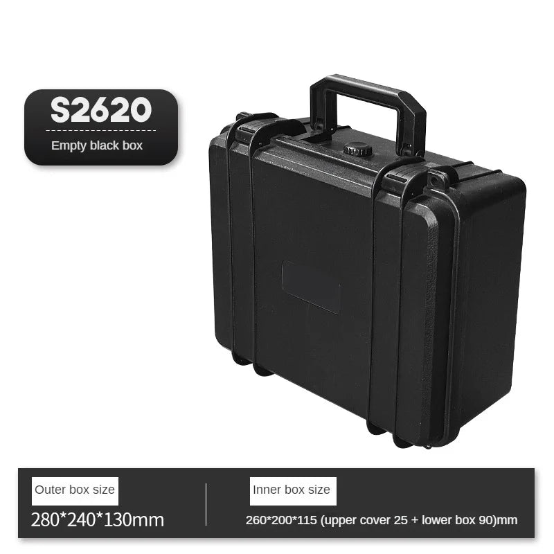 Thickened Plastic Hard Case Portable Equipment Hardware Toolbox Large-Capacity Instrument Storage Box With Sponge PP Suitcase