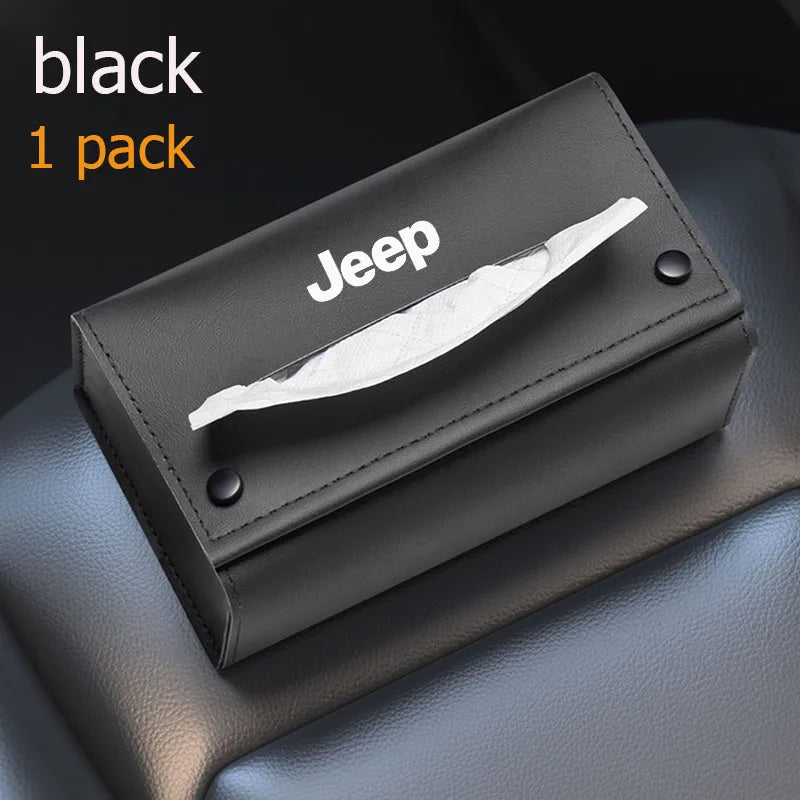 Car central armrest box magnetic tissue box for Jeep Grand Cherokee Wrangler Rubicon Renegade Patriot Compass Commander