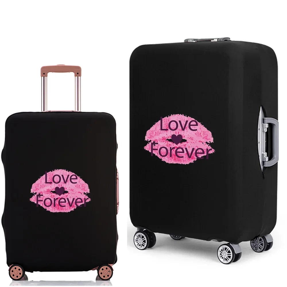 Luggage Protective Cover Thicken Elastic Luggage Dust Case Bag for 18-28 Inch Travel Suitcases Mouth Pattern Travel Accessories