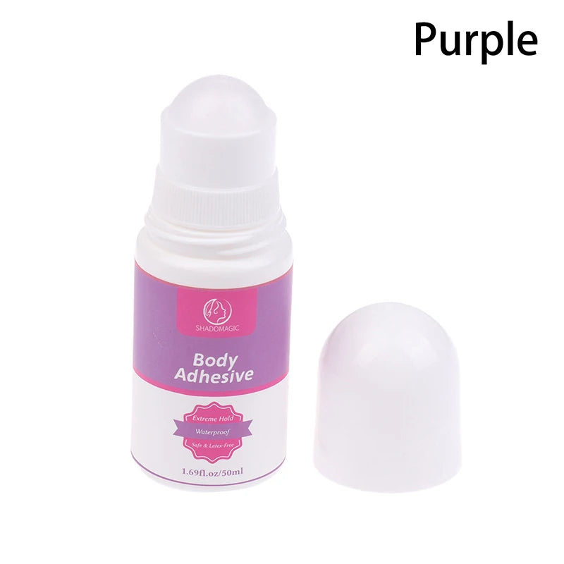 50ml Anti-Slip Glue Roll On Skin Adhesive For Clothing Dress Body Skin Anti-exposure Bra Non-slip Fixed