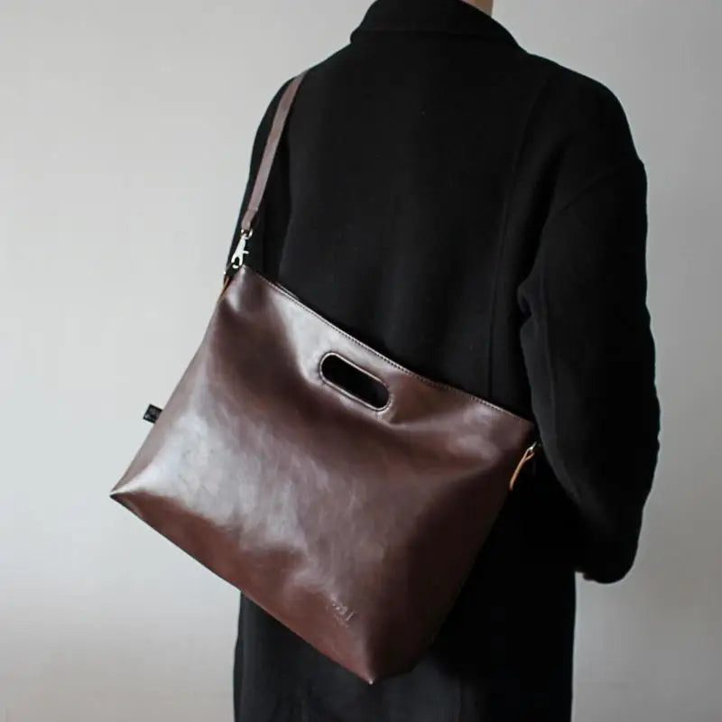 European And American Fashion Retro Patent Leather Shiny Surface Handbag Multifunctional Portable Single Shoulder Crossbody Bags