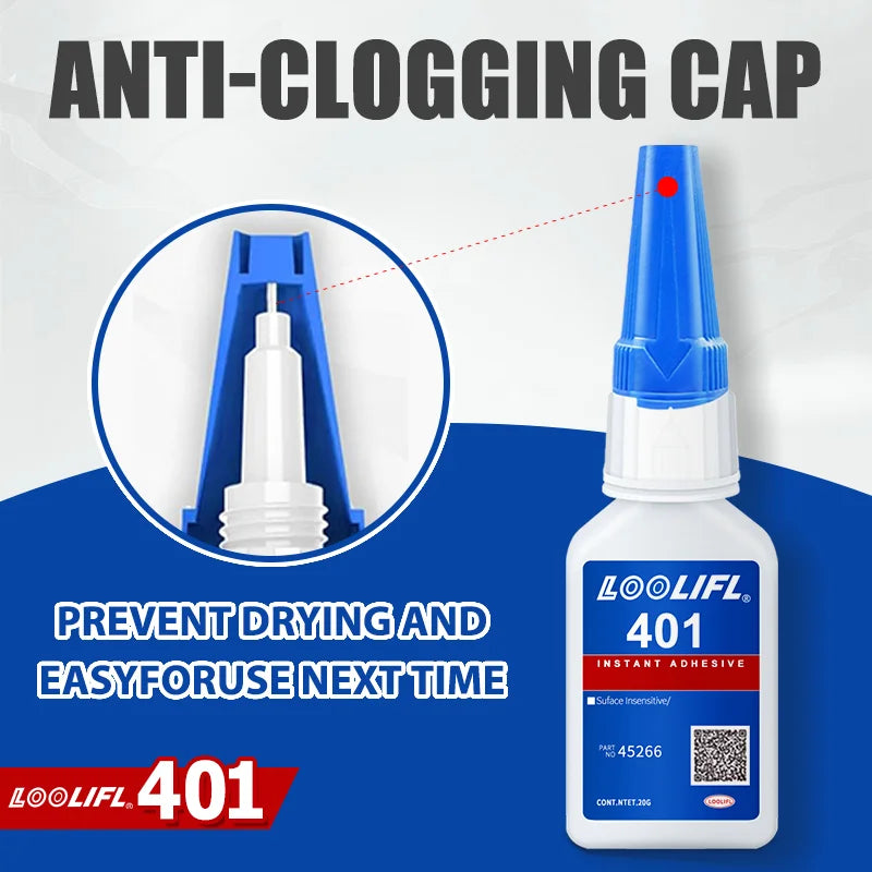 Super Glue for Plastic, Cyanoacrylate Based Adhesive for PLA, Acrylic, Metal,DIY, with Anti-Clog Cap, Waterproof, Heat-Resistant