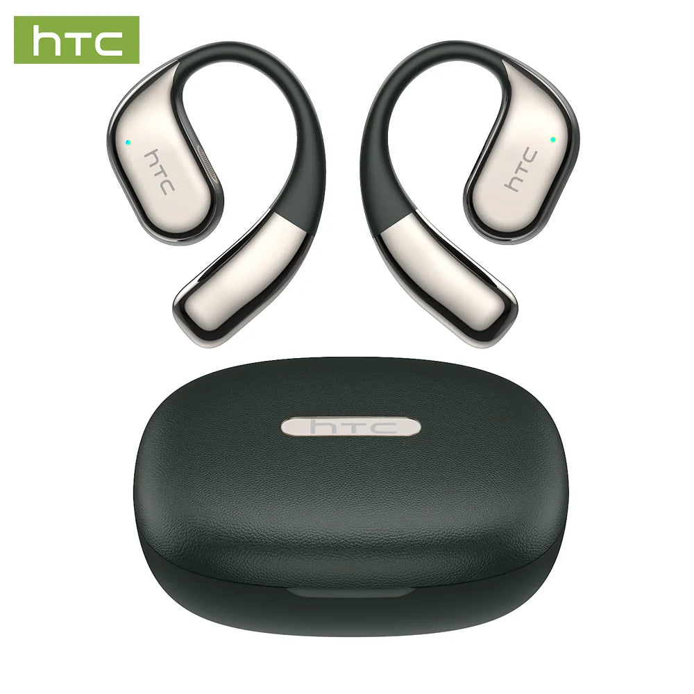 Bluetooth Game Earphones HTC NE39 AI Real Time Translation Open Ear, Surround Sound Stereo Comfortable for Gym Running Travel