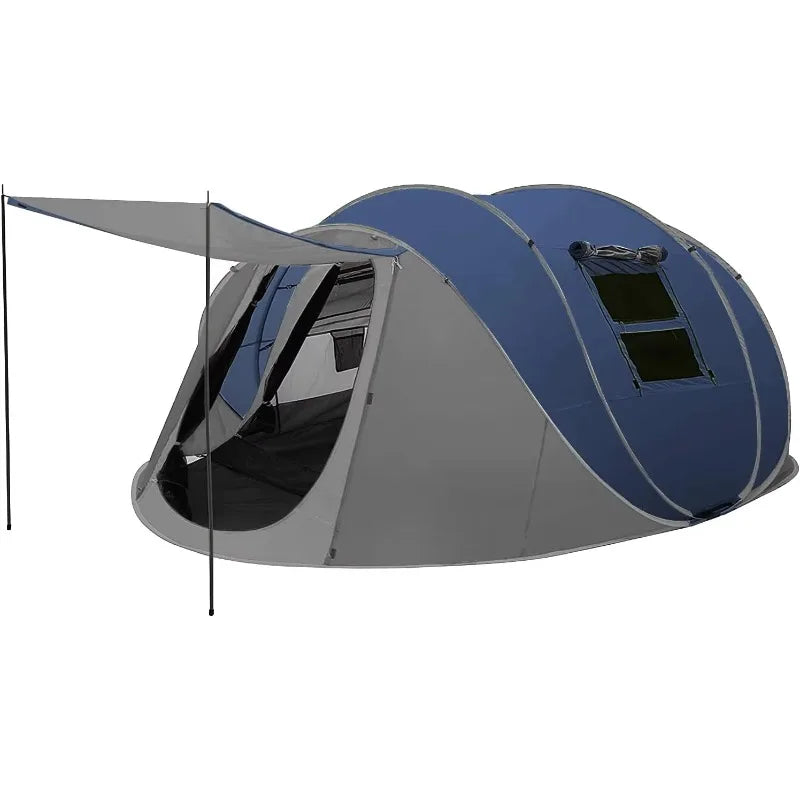 Multi-Person Easy Pop-Up Tent for Big Families Portable One Bedroom Structure for Outdoor Camping for 2/3/4/5/6 People