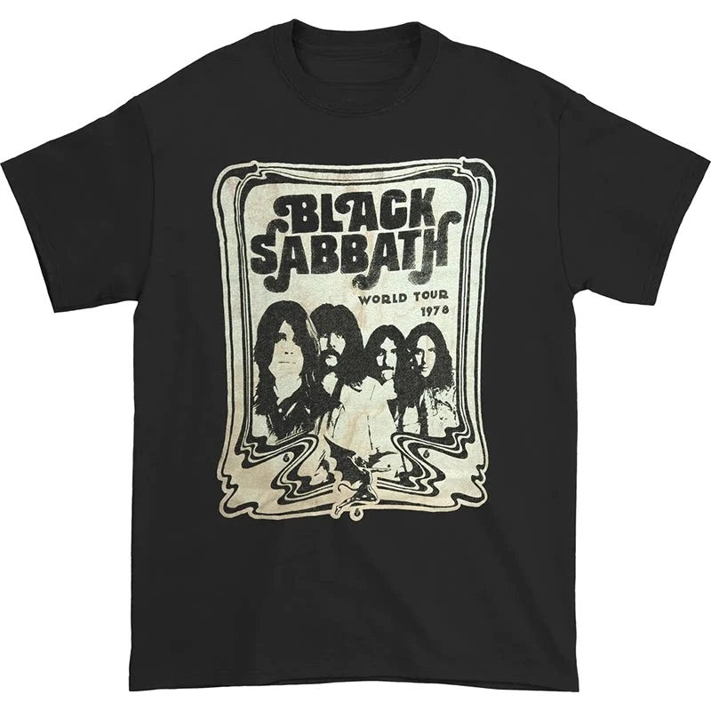 Black Sabbath Band Photo Casual T-shirt Men's and Women's Luxury Band Brand Top 2026 New
