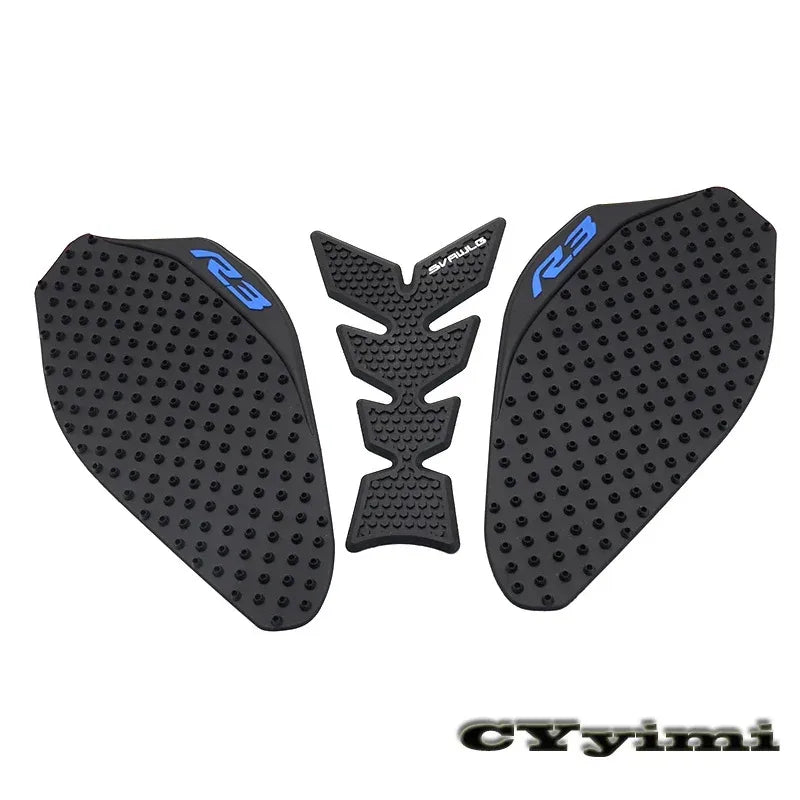 For YZF R3 YZFR3 2019 2020 Non-Slip Motorcycle Tank Pad Gas Side Sticker Fishbone Knee Protector Decals