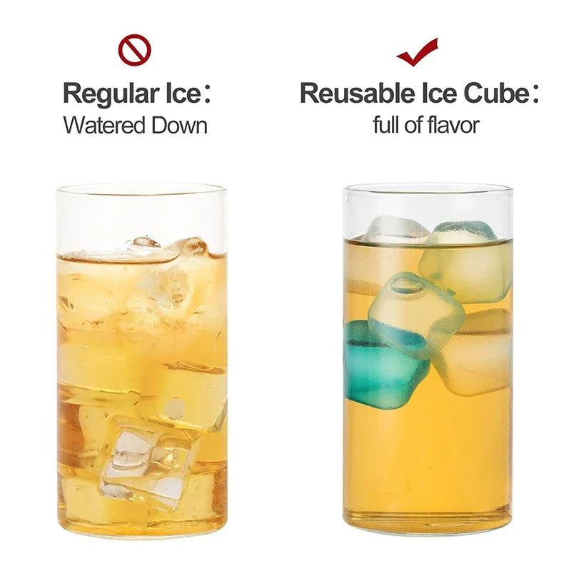 Reusable Whiskey Ice Stones Rocks Summer Drink Cooler Plastic Wear Resistant Cubes