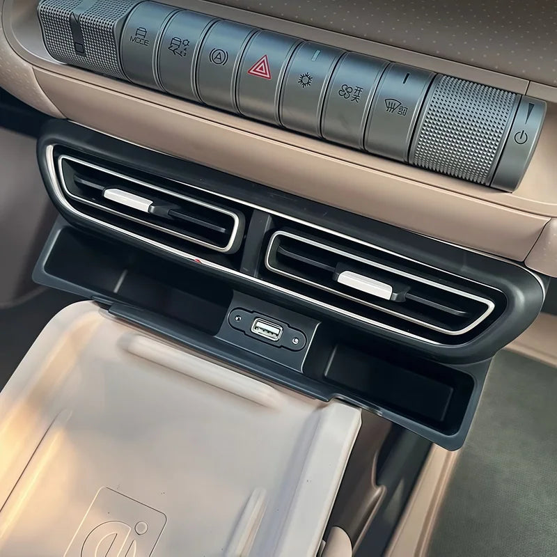 Car Air Vent Storage Box Fit for BYD Seagull Central Storage Box Storage Box Interior Supplies USB charging central control