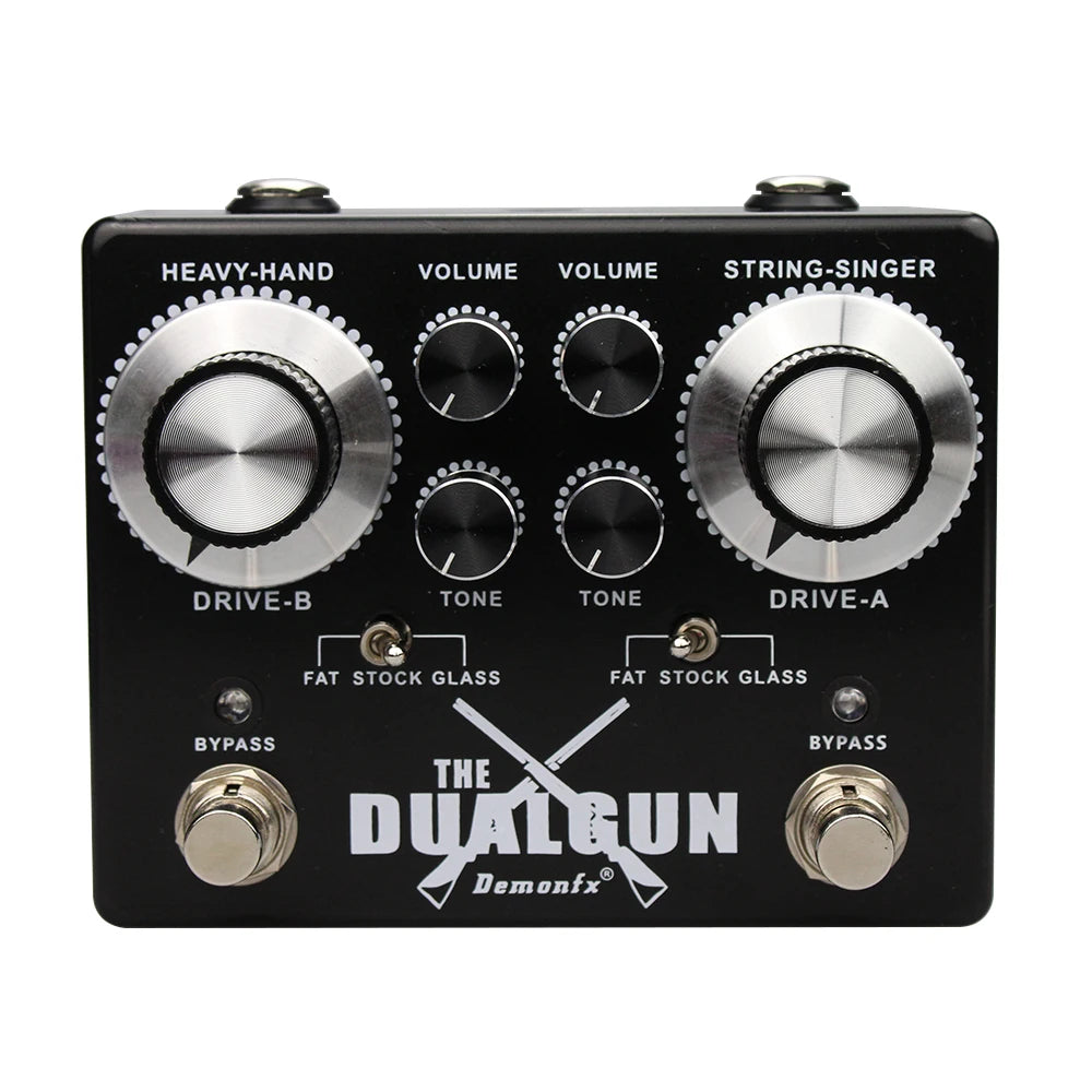 Demonfx Overdriver Guitar Effect Pedal Two Classic and Distinct Overdrive Effects Switchable Distortion Circuit, The Dualgun