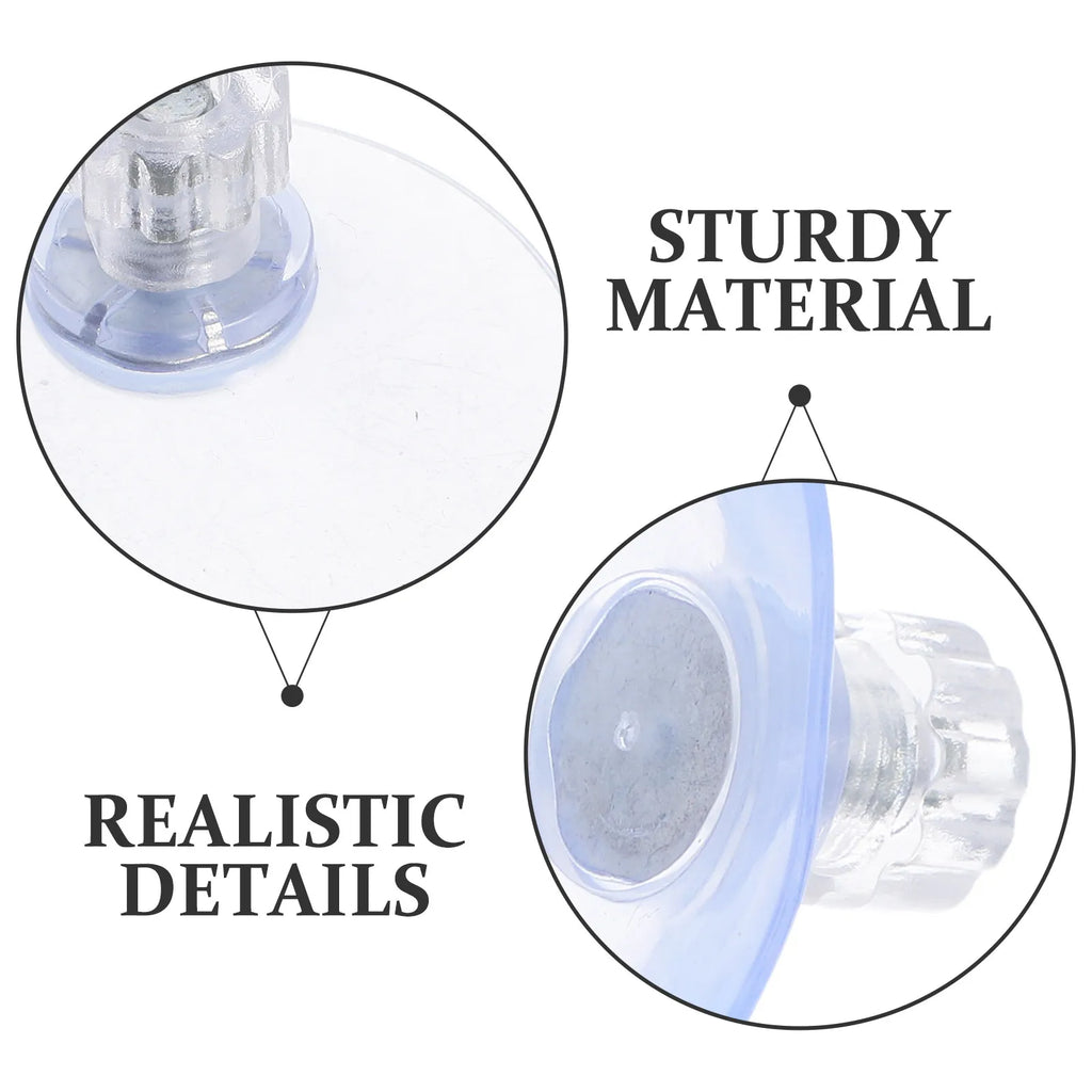 20Pcs Suction Cups Screws Clear M5 Metal Nut Stable Adhesion Easy Install for Glass Table Window Bathroom Kitchen Aquarium