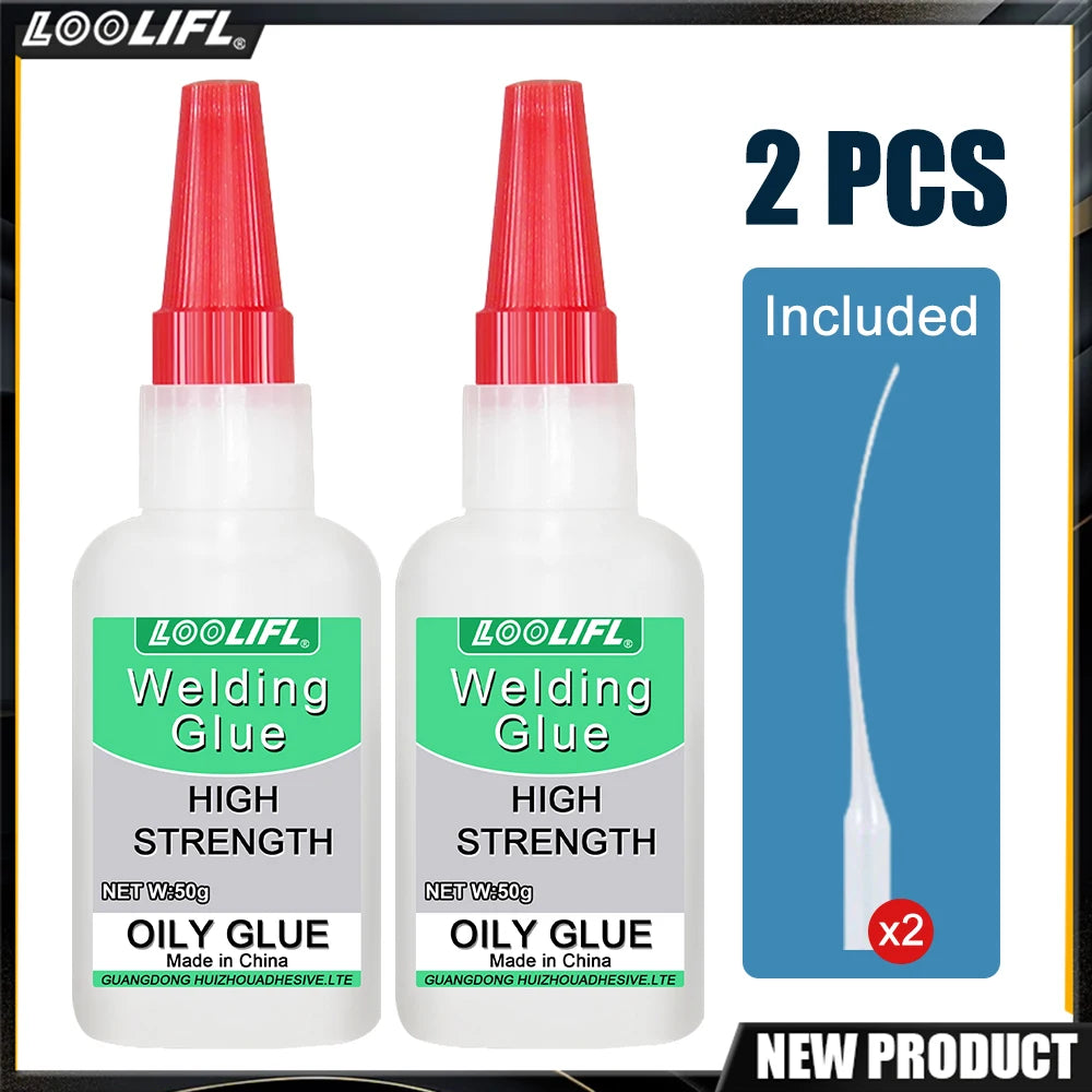 Oily Welding Adhesive, Super Glue, Metal Adhesive, Acrylic Adhesive, Home & Garden Repair Tool, For Iron Aluminum Copper Stainless Steel Wood Plastic Glass Leather Rubber, High Strength Fast Setting.